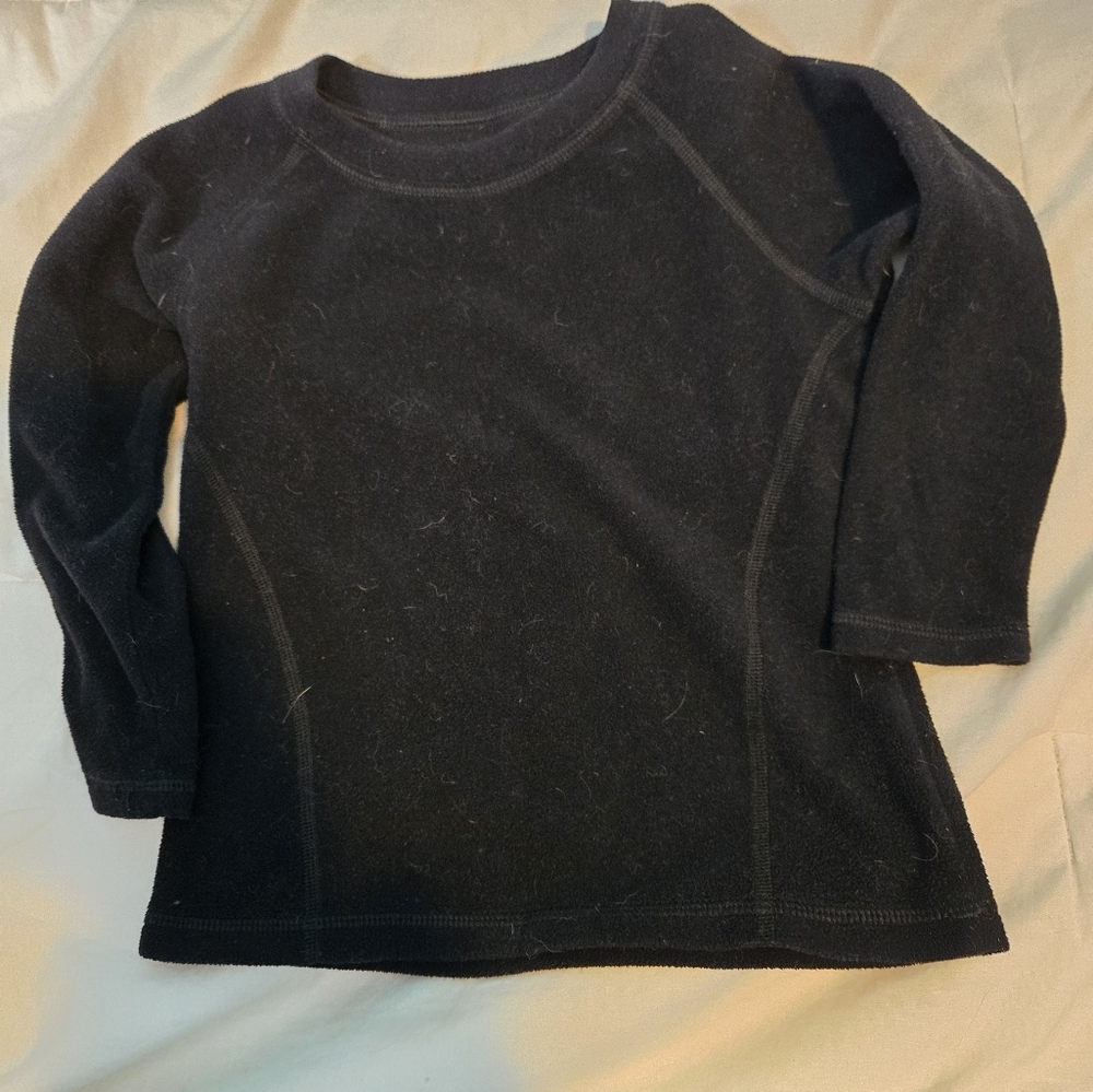 MEC Black Long Sleeve Fleece Top